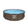 Piscine Tubulaire Ronde Bestway Steel Pro Max 3,66x ↕1,00m Aspect Rotin Marron