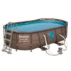 Piscine Tubulaire Ovale Bestway Power Steel Vista Series 4,27x 2,50x ↕1,00m Aspect Rotin Marron