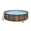 Piscine Tubulaire Ronde Bestway Power Steel Swim Vista Series 4,88x ↕1,22m Aspect Rotin Marron -Promos Maison Piscine Boutique piscine tubulaire bestway power steel vista series 488x 122m