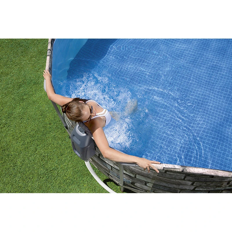 Piscine Tubulaire Ovale Bestway Power Steel Avec Borne De Massage 6,10 X 3,66 X 1,22m Aspect Pierres 4 Piscine Tubulaire Ovale Bestway Power Steel Avec Borne De Massage 6,10 X 3,66 X 1,22m Aspect Pierres – Image 2