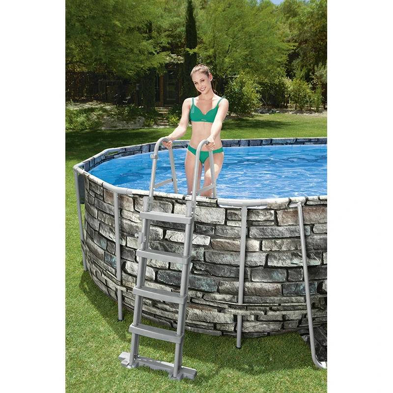 Piscine Tubulaire Ovale Bestway Power Steel Avec Borne De Massage 6,10 X 3,66 X 1,22m Aspect Pierres 7 Piscine Tubulaire Ovale Bestway Power Steel Avec Borne De Massage 6,10 X 3,66 X 1,22m Aspect Pierres – Image 5