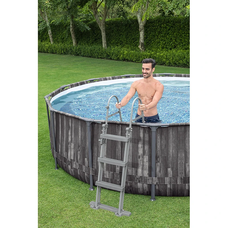 Piscine Tubulaire Ronde Bestway Steel Pro Max 3,66 X 1,00m Aspect Bois Rustique 4 Piscine Tubulaire Ronde Bestway Steel Pro Max 3,66 X 1,00m Aspect Bois Rustique – Image 2